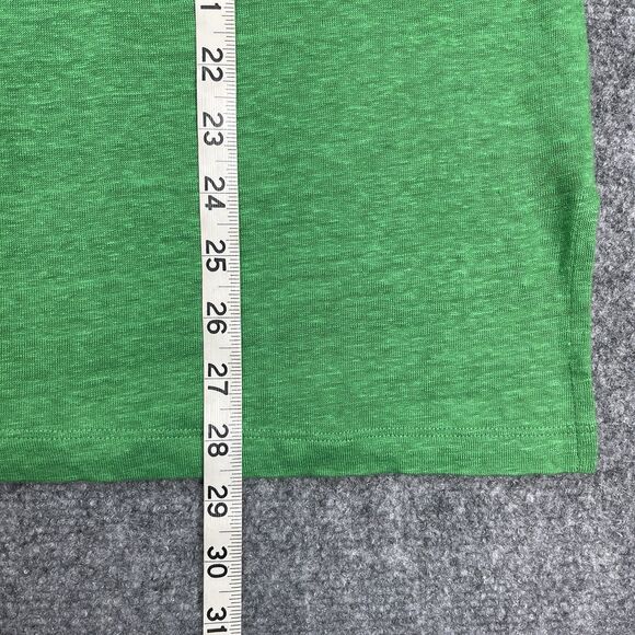 Chicos Tunic Top Womens Large 100% Linen Embroidered Sequined 3/4 Sleeve Green - Picture 9 of 11